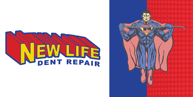 New Life Dent Repair Banner Logo
