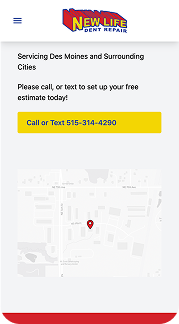 New Life Dent Repair Website Mobile 3