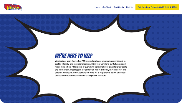 New Life Dent Repair Website 2